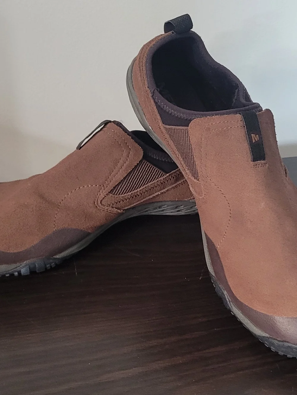 Merrell Brown Suede Slip-On Loafers US 11.5